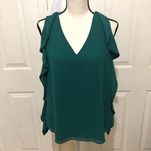 Naked Zebra Dark Green Sleeveless Blouse